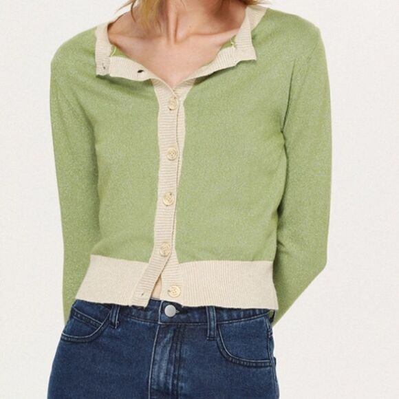 Matcha Green Cardigan NEW - Picture 1 of 10